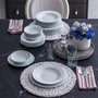 Hermia ALF24Y400 Vajilla de Porcelana Blanca 24 Piezas para Experiencia Gastronómica Elegante y Duradera